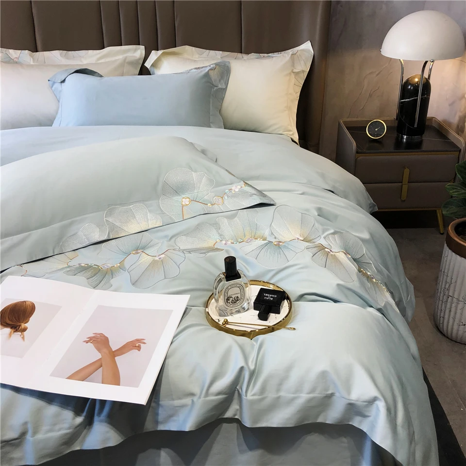 Комплект постельного белья из египетского хлопка пододеяльник набор простыней