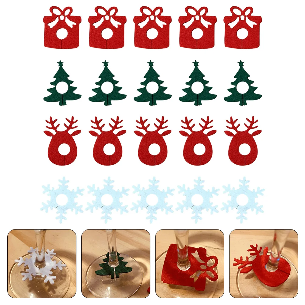 

40pcs Felt Glass Markers Glass Felt Rings Cup Signs Glass Markers Glass Markers Cup Labels Markers