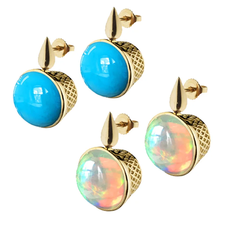 

Горячая Распродажа, золотистые и синие серьги-гвоздики с искусственным цирконием, серьги для женщин и девочек, модные ювелирные украшения в...