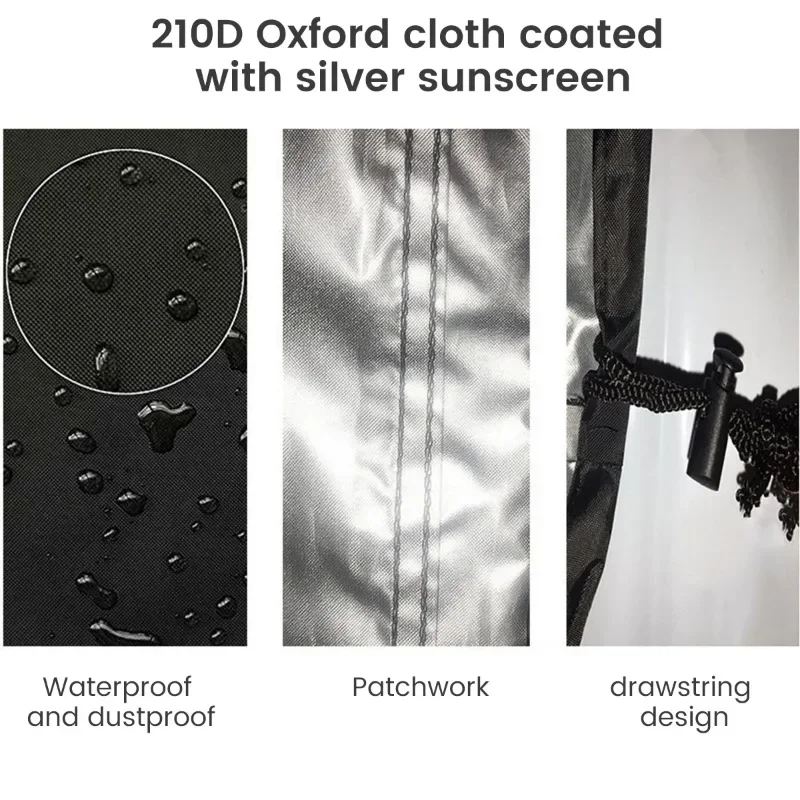 Чехол для гриля и барбекю из прочной ткани Оксфорд 600D водонепроницаемый