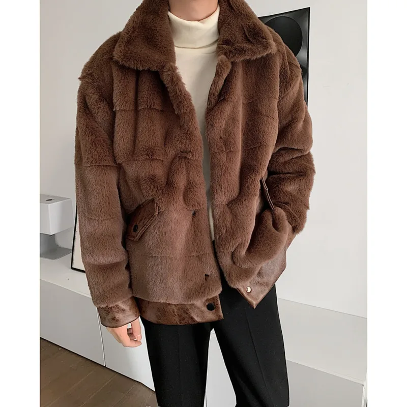 2022 Winter Jacket Men Warm Fashion Oversize Thickened Fur Jacket Men Korean Loose Thick Short Coat Mens Parker Clothes M-3XL
