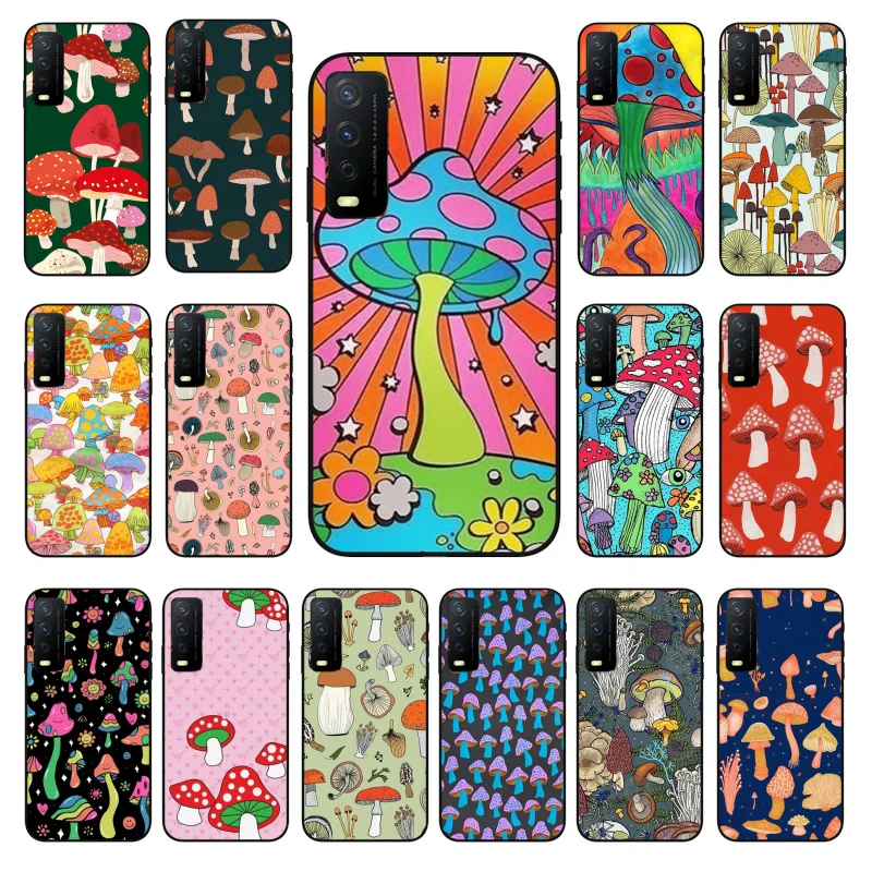 

Rainbow Mushrooms Phone Case for VIVO Y31 Y21S Y21 Y15S Y53S Y11S Y12 V21 V21E Y20 Y70 1907 V17Neo Y21S Y33S Y72
