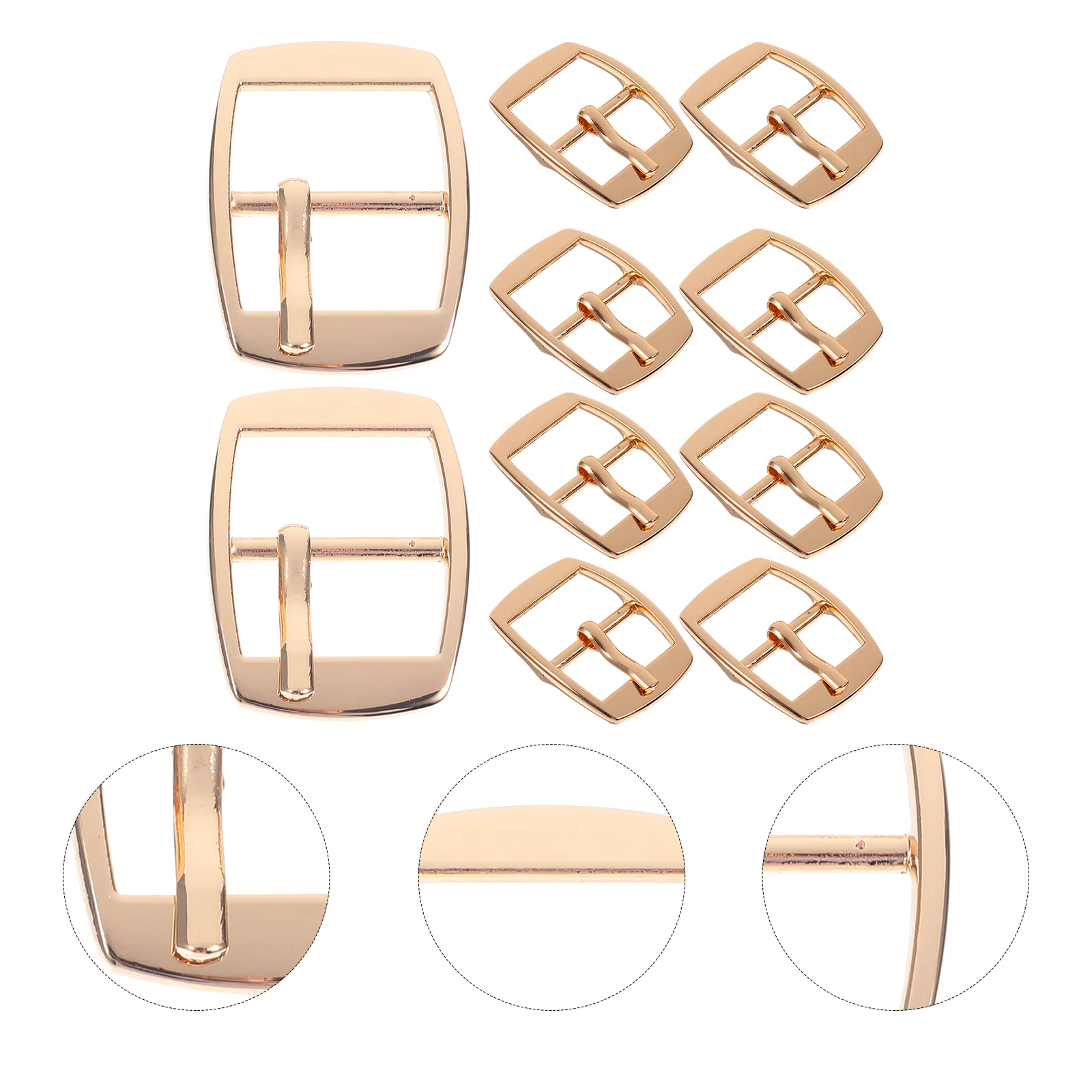 

10pcs Craft DIY Fasteners Clothing Accessories Replacement Buckles Wide Buckles Single Prong Buckles