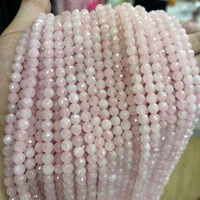 6810mm natural stone rose quartz faceted loose round beads%ef%bc%8cfor jewelry making diy bracelet necklace 15 wholesale
