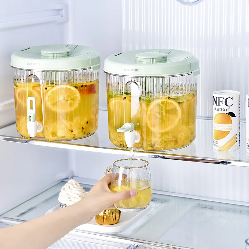 

Refrigerator Cold Kettle Large Capacity High Temperature Resistant Iced Drinks Fruit Milk Juice Jug Food With Faucet Cold Kettle