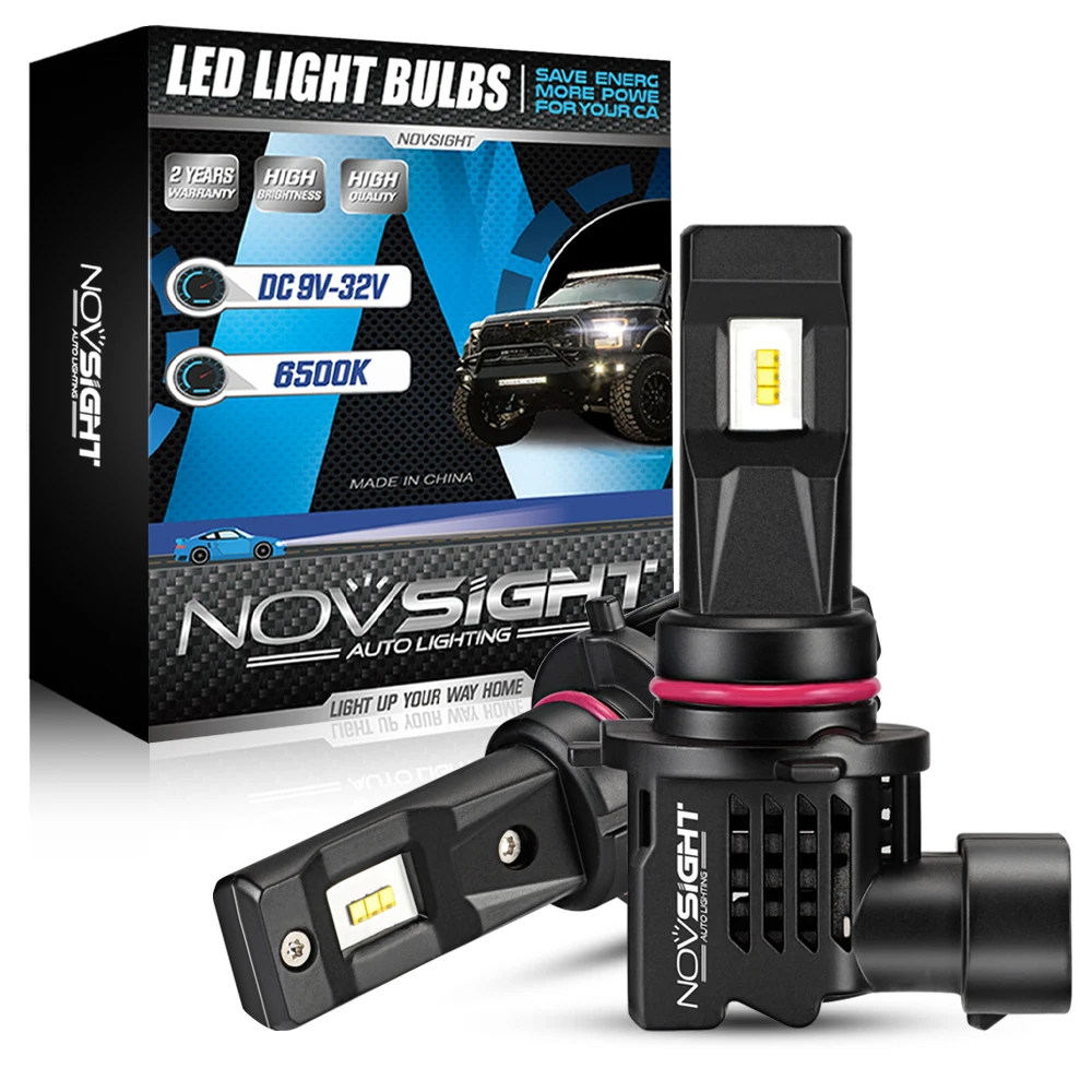 

NOVSIGHT Новый 1:1 дизайн 2 шт. мини-светодиод машины фары H11 H4 H7 9005 9006 HB3 HB4 H1 H3 55W 12000LM 6000K белые авто светодиодные лампы