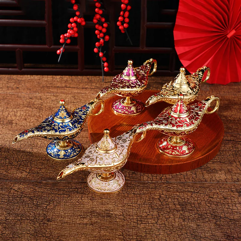 

Medium 21*11cm Creative Ornament Wishing Lamp Metal Home Decoration Housewarming Gift Wholesale