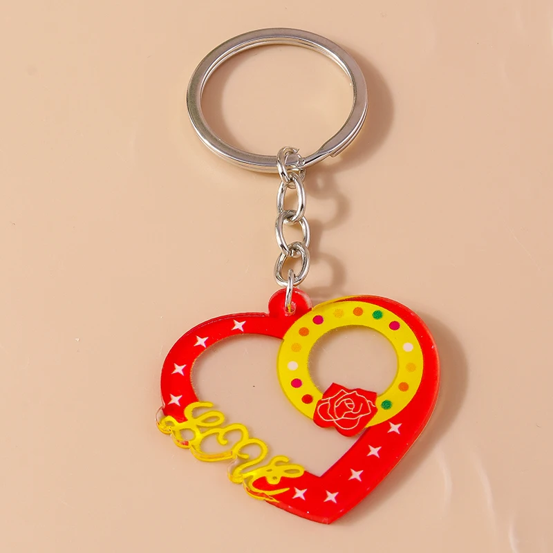 

Cute Love Heart Charms Keychains for Car Key Souvenir Gifts for Women Men Handbag Hanging Key Chains DIY Accessories