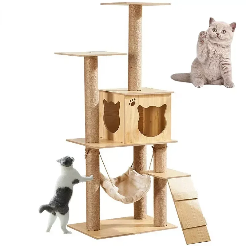 

Scratching Tree Sisal Rope Scraper Play Structure for Cats Grinding Paws Toys Cats Scratcher Wear-Resistant Toys