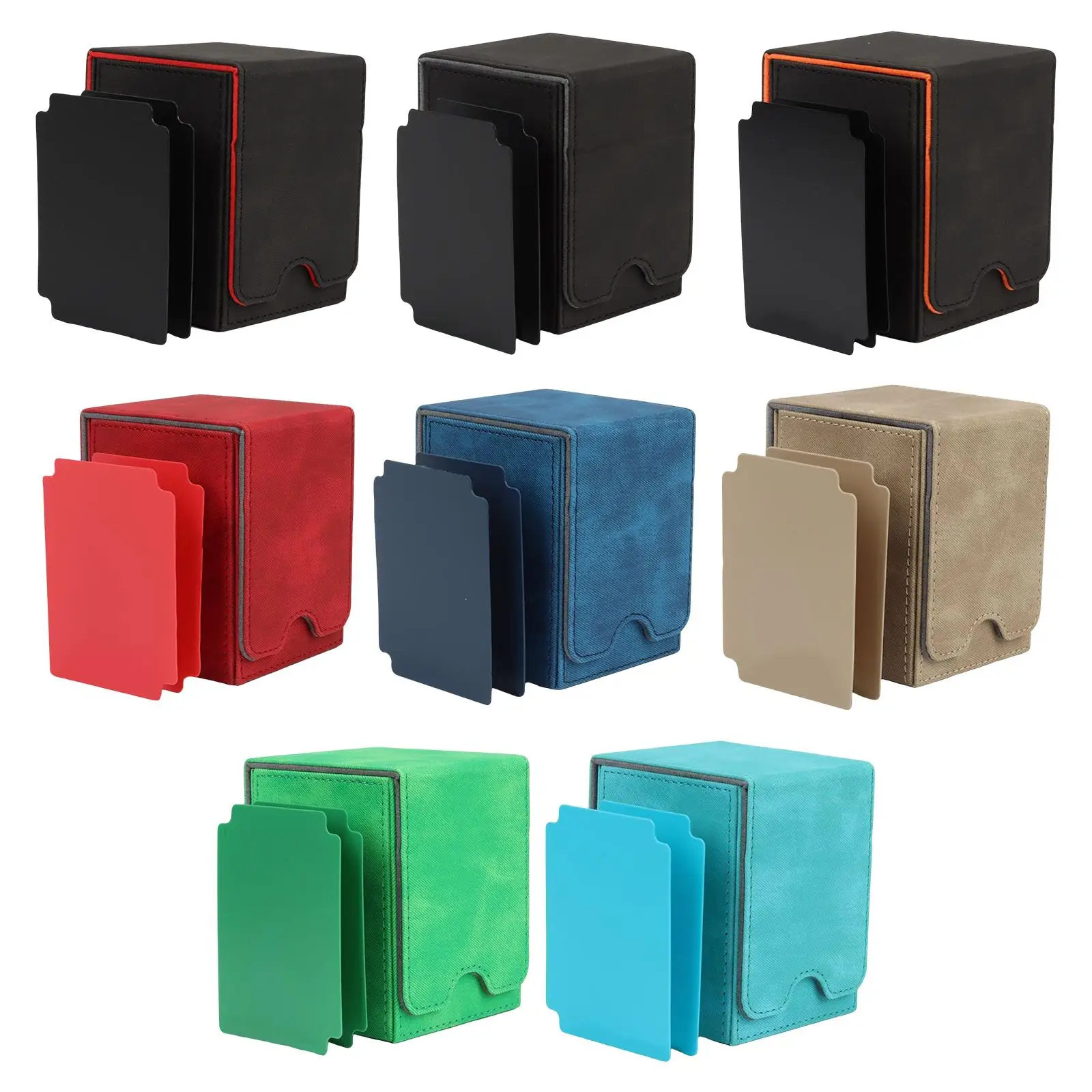 

Leather Deck Case Hold 100+ Cards Card Protector Container Card Organization Box Deck Box for Game Cards Baseball Cards
