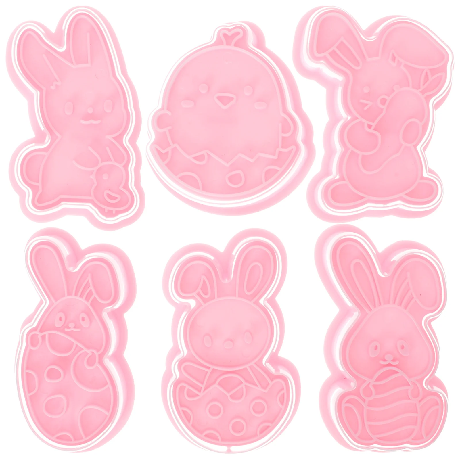 

Baking Molds Eastercookie Diy Cake Silicone Mould Bunny Moulds Stamper Fondant Christmas Tray Tools Biscuit Candy Animal Dessert