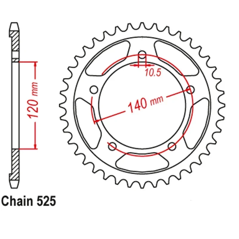 LOPOR 525 CNC 15T 45T передняя и задняя звездочка мотоцикла для Triumph 600 TT от VIN No: 165717 2004