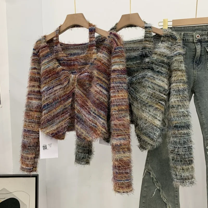 Pure Desire Gyaru Sle с подвесным воротником из двух предметов облегающий осенний новый