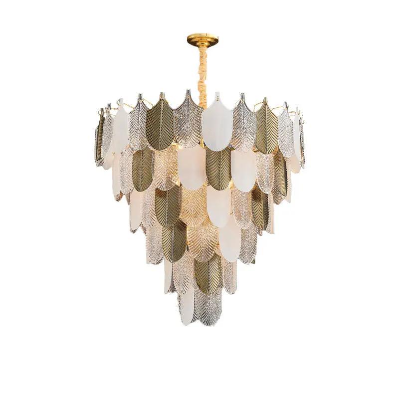 

Chandelier Led Art Pendant Lamp Light Room Decor New Design Indoor Home Living Villa Lobby Tree Leaves Crystal Fixture