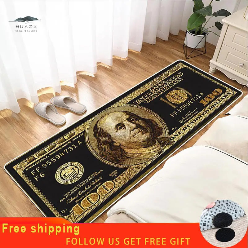 

ковер ковер в гостиную коврик в ванную комнату Ковер для кухни с долларовыми купюрами, прикроватный напольный ковер для гостиной, роскошные Противоскользящие коврики для дома, коридора, стола, стула
