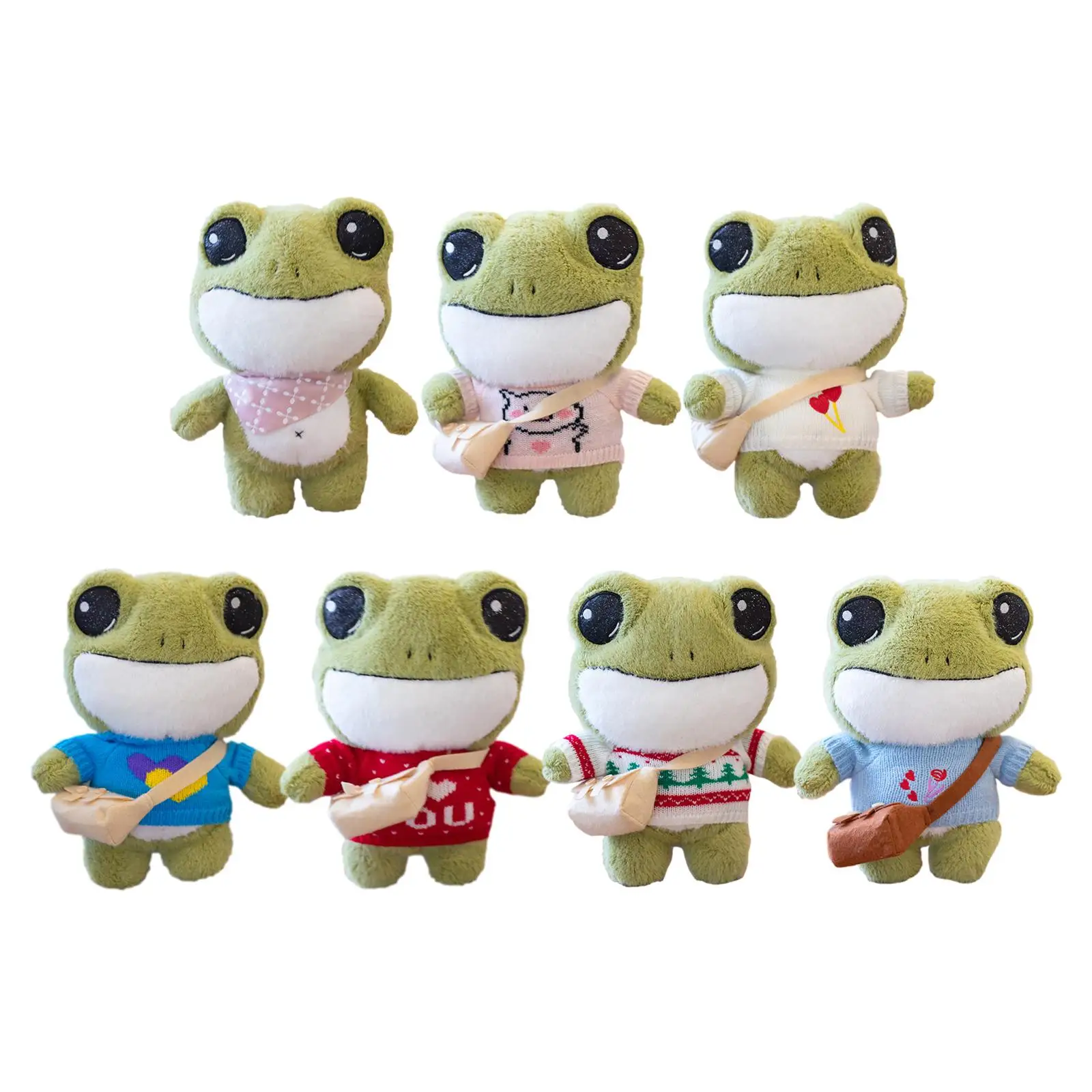 

Adorable Frog Stuffed Animal 12" Soft Cuddly Frog Plush Toy for Kids Gifts Desktop Decor