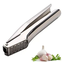 garlic press 304 stainless steel garlic crusher rust proof heavy duty garlic mincer with square hole kitchen tools