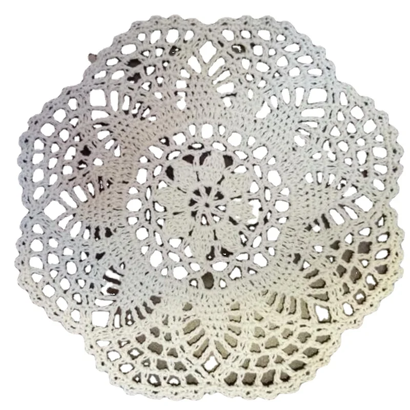 

Cotton Placemat Cup Coaster Mug Kitchen Christmas Dining Table Place Mat Cloth Lace Crochet Tea Coffee Doily Cake Pad