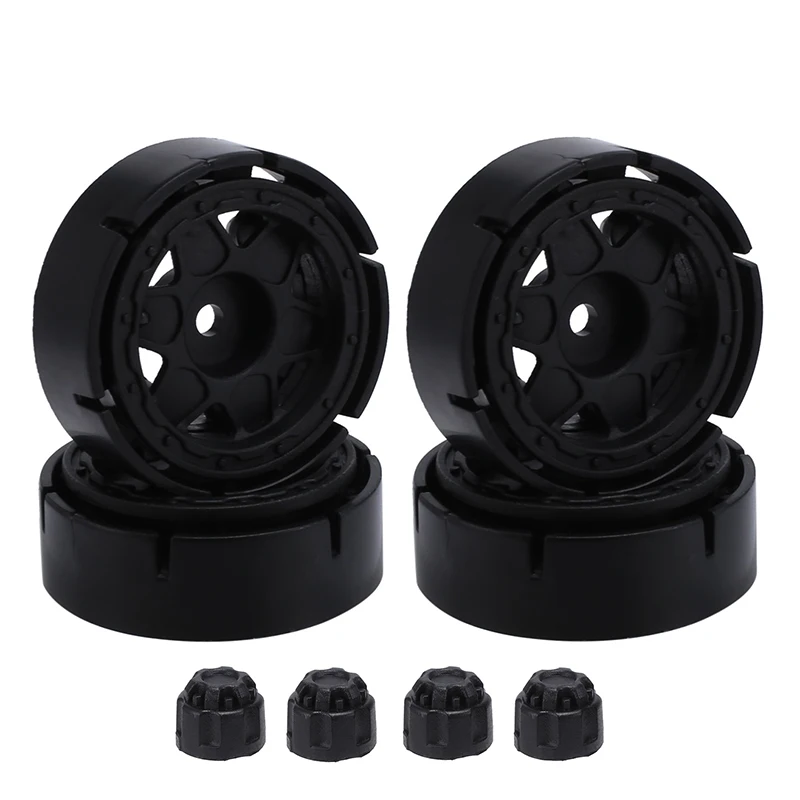 

For Wltoys 144001 Plastic 1.0 Beadlock Wheel Rim Wheel Hub For 1/24 RC Crawler Car Axial SCX24 Deadbolt C10 Jeep Gladiator Bronc
