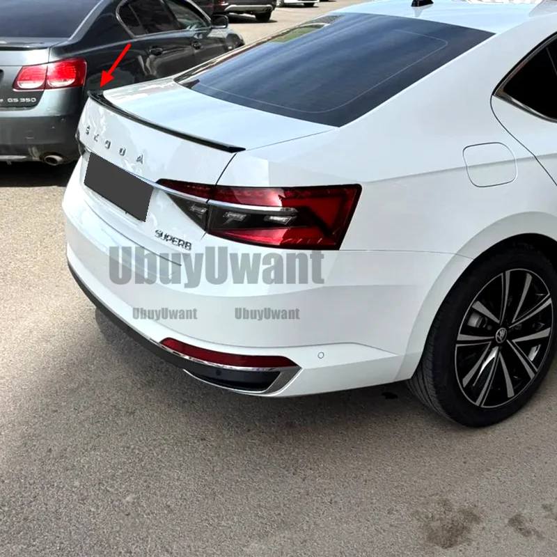 

Автомобильные аксессуары для Skoda Superb-2019, АБС-пластик, глянцевый черный хвост багажника, крыло, задний спойлер, украшение