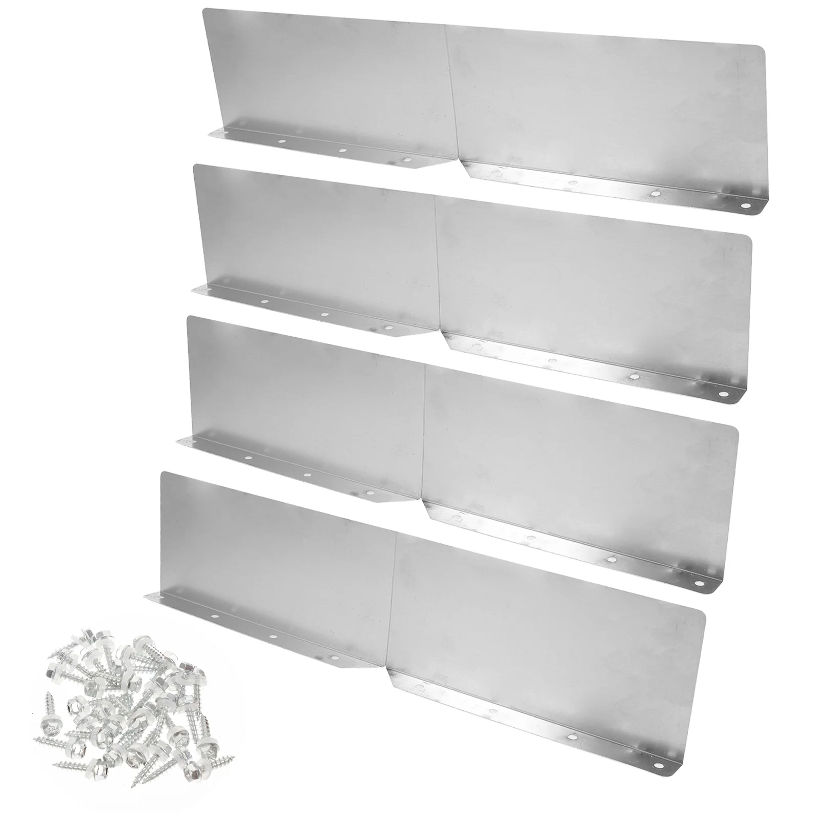 

4 Pcs Gutter Kit Shed Roof Drain Concrete Splash Block Shunt Guard Aluminum Guards Downspout Diverter