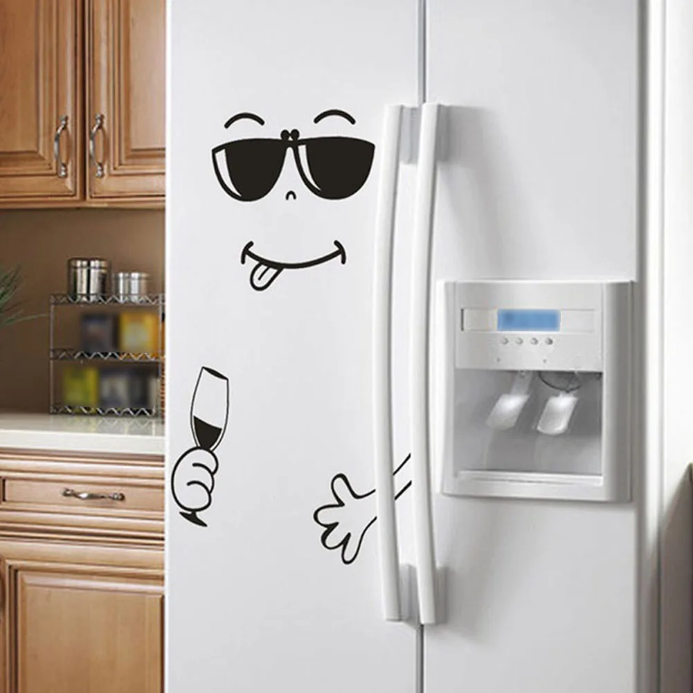 Магнит на холодильник симпатичная наклейка счастливое вкусное лицо кухонная