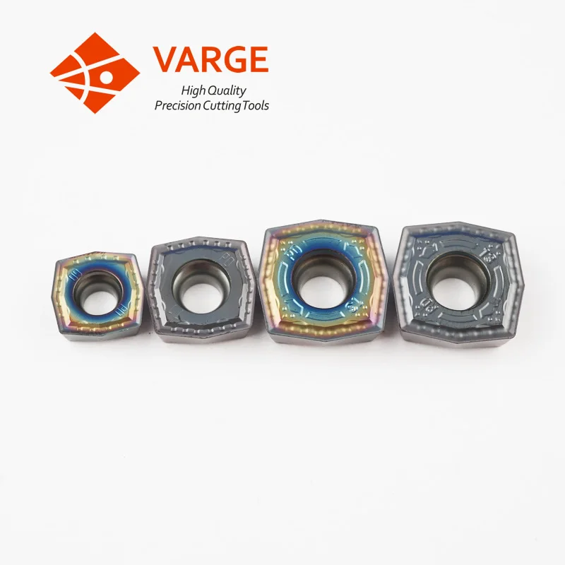 Фото Фрезы VARGE XOMX XOMX060204R XOMX060208R XOMX120420R XOMX120440R XOMX180608 CNC Turbo Cutter: твердосплавные квадратные фрезы для обработки плоскостей №3