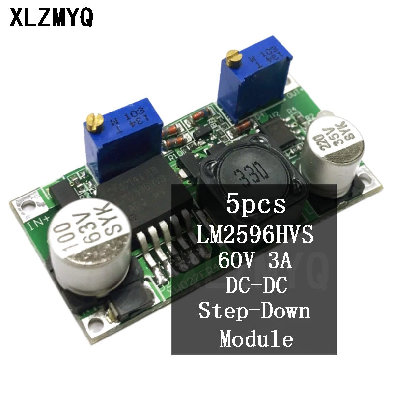 

5 шт., штатив LM2596HVS 60 в 3 А, постоянный ток/напряжение LM2596 CC CV, понижающий штатив, набор для самостоятельной сборки