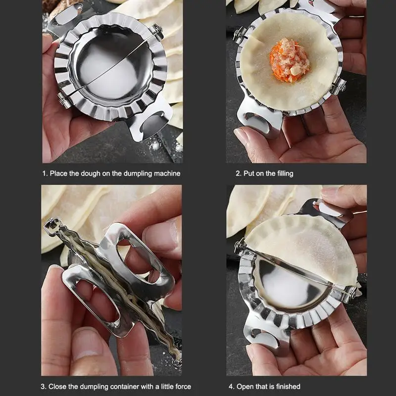 Изготовитель пельменей из нержавеющей стали портативная ручная моющаяся форма