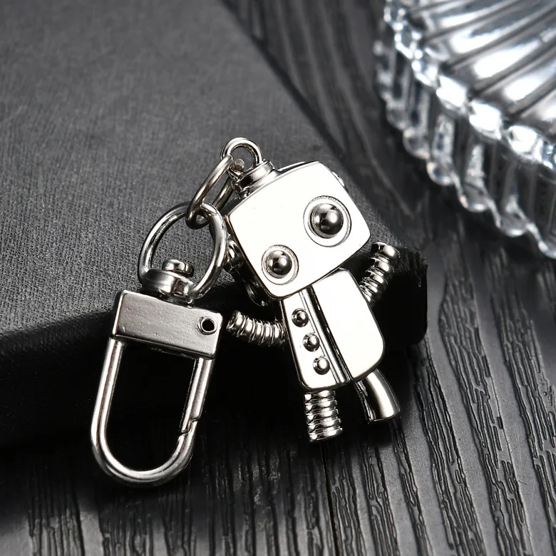 

New Versatile Movable Robot Alloy Key Chain Gift Metal Classic Retro Trend Car Key Ring K5122