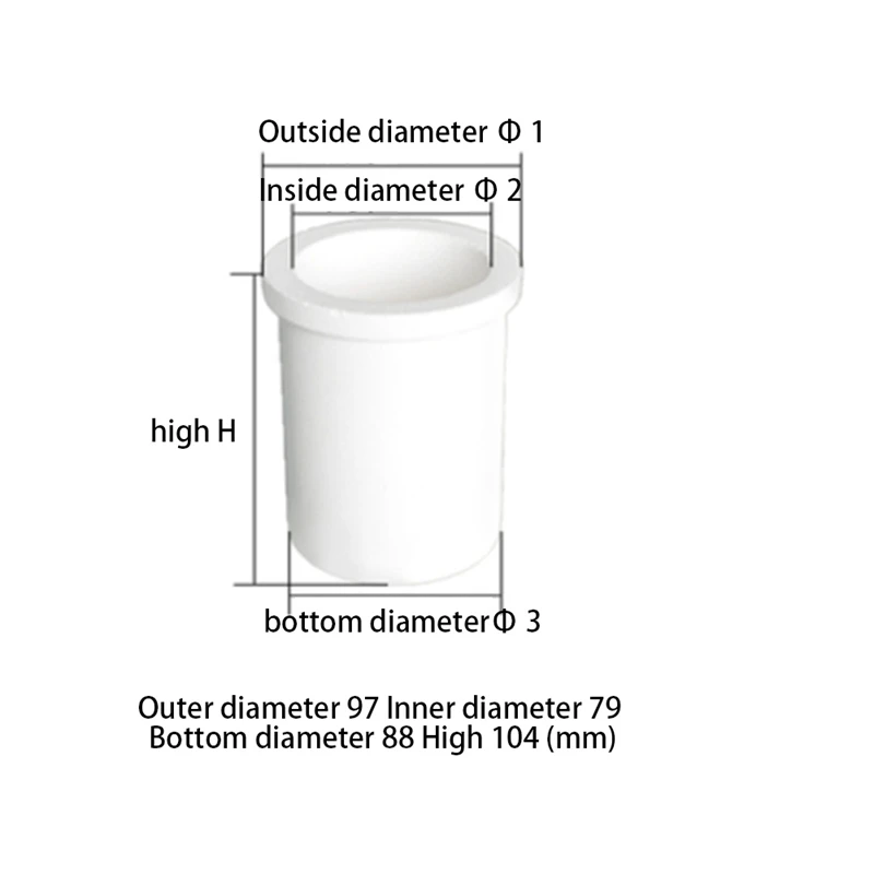 Новая индукционная печь Графитовая чашка для тигеля с защитным рукавом из