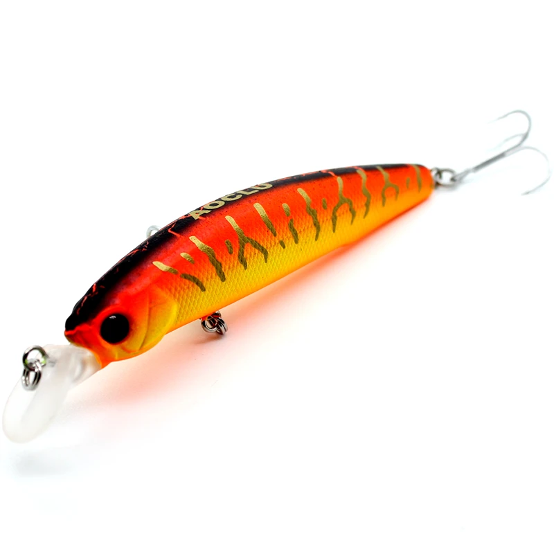 

AOCLU Floating Wobbler 85mm 6.5g Dive 1.8m Hard Bait Minnow Crank Fishing Lure Rattle Bass Fresh Saltwater VMC Hook
