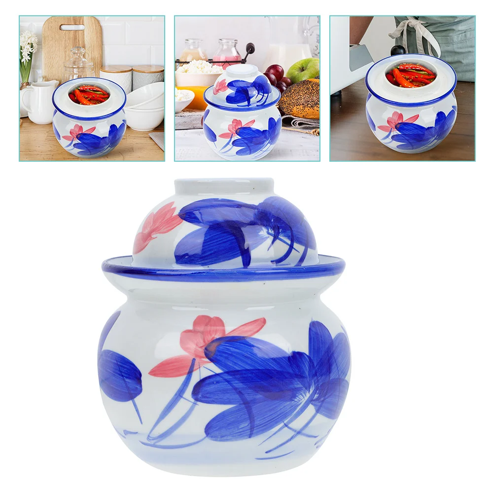 

Банка для Марин, пищевая крышка, керамический контейнер для брожения, герметичный контейнер для брожения, для хранения пищи, китайский КРОК