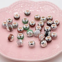 2pcs natural stone beads white jaderose quartz silver edge isolation beads for jewelry making diy necklace bracelet accessory