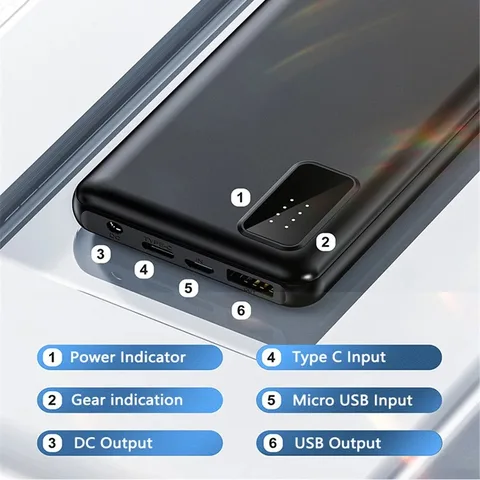 50000 мАч 7,4 В/3 А Power Bank Портативное зарядное устройство USB Быстрая зарядка Внешняя батарея для отопления/жилета Кондиционер Xiaomi Iphone
