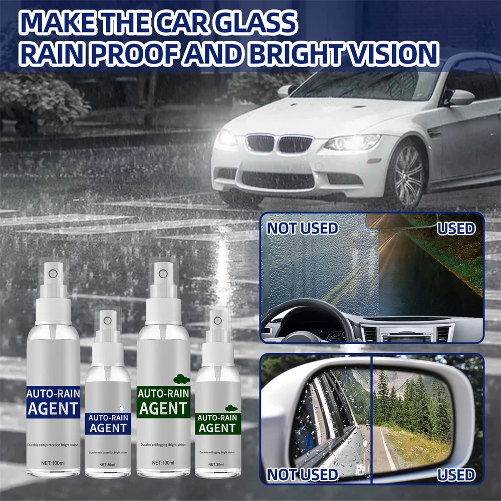 

30ML Car Window Glass Film Rainproof Antifogging Coating Agent Waterproof Coating Spray For Windshield Rearview Mirror Practical