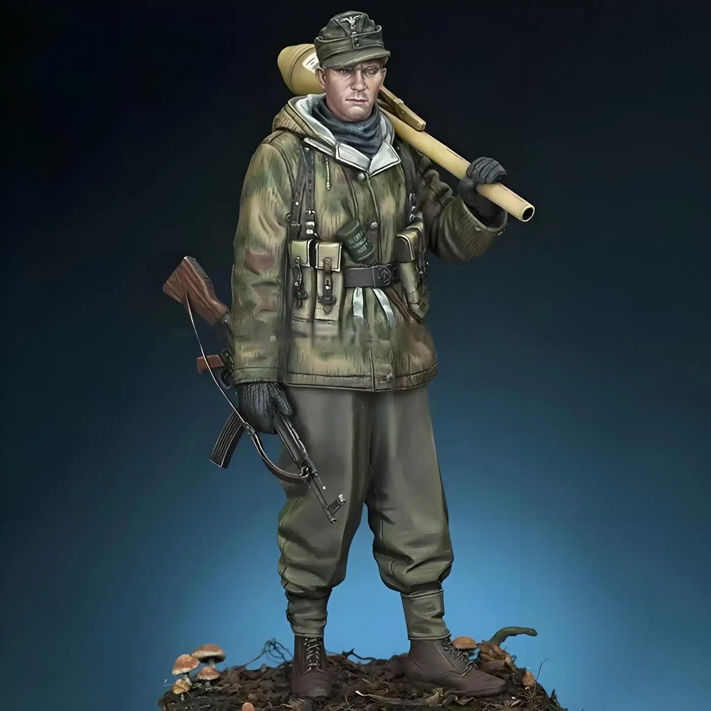 1/16 фигурка военного солдата-пистолета времен Второй мировой войны неокрашенная