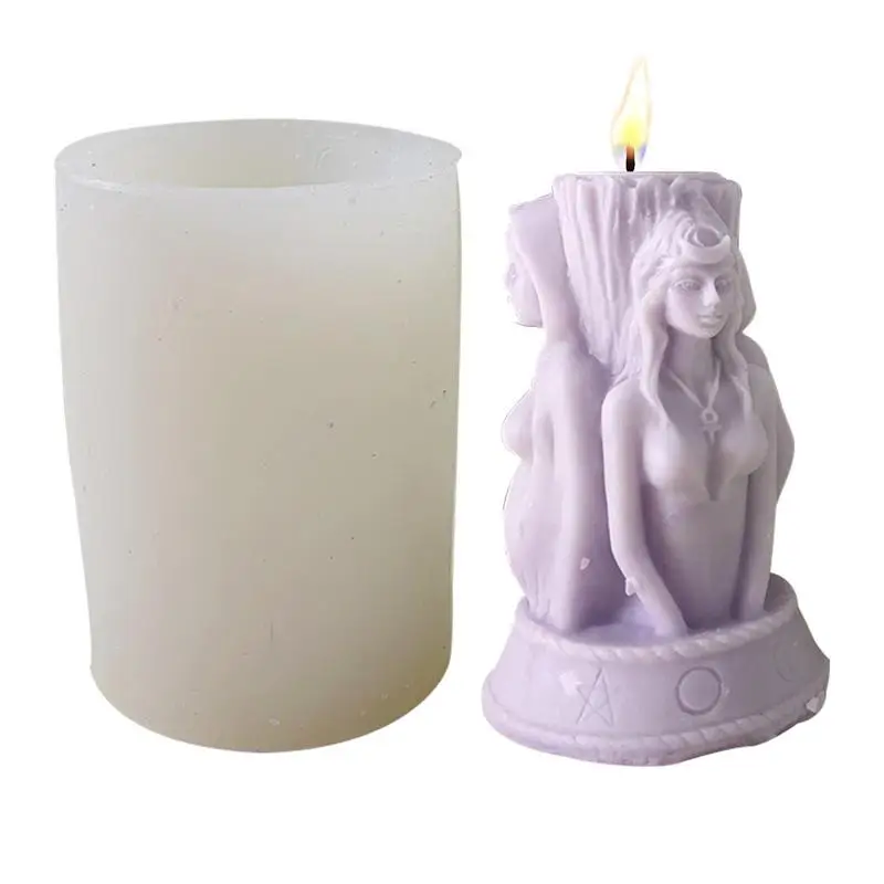 

Bouquet Angel Silicone Mold Creative Goddess Shaped Candle Making Mold Antique Roman Style Decorative Craft Resin Mold Accessory