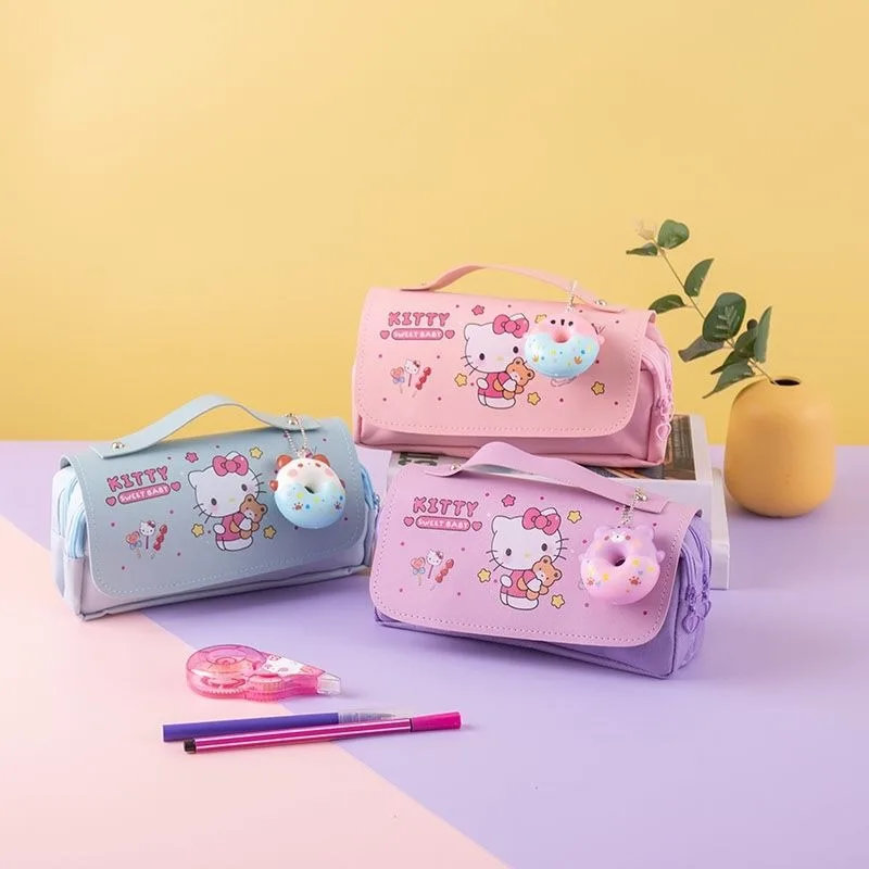 Sanrio Hello Kitty сумка-карандаш аниме сумка для хранения канцелярских принадлежностей