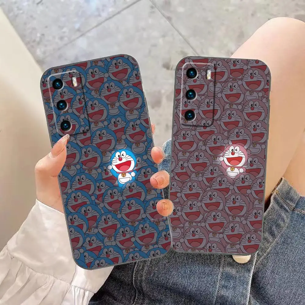 

Anime Blue D-Doraemon Cat Phone Case For HUAWEI P50 P40 P30 P20 P10 P9 P8 Plus MATE 30 20 20X 10 9 8 Lite Case Capa Shell Funda