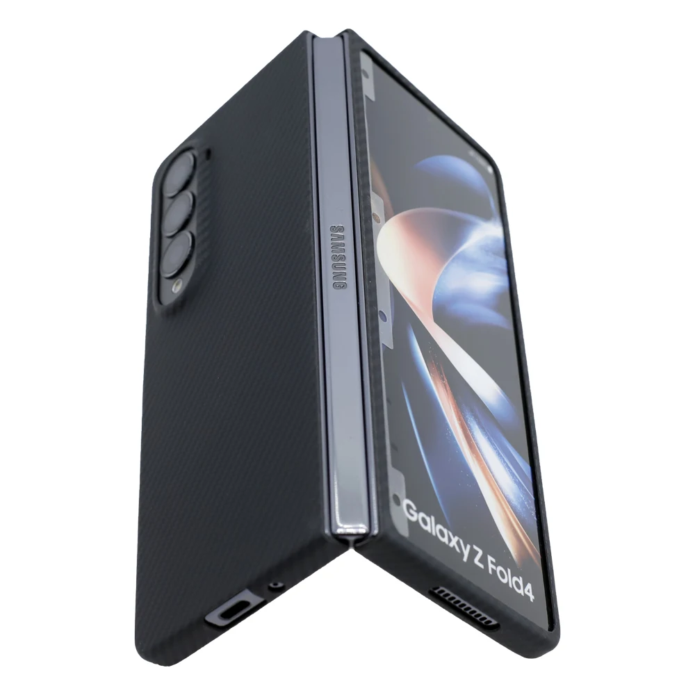 Cena QADIR 600D Etui Na Telefon Z Włókna Węglowego Do Samsung Galaxy Z Fold 4 Ulepszona Wersja Ultra Cienkie Włókno Aramidowe Z Krotnie 3 Pełna Okładka