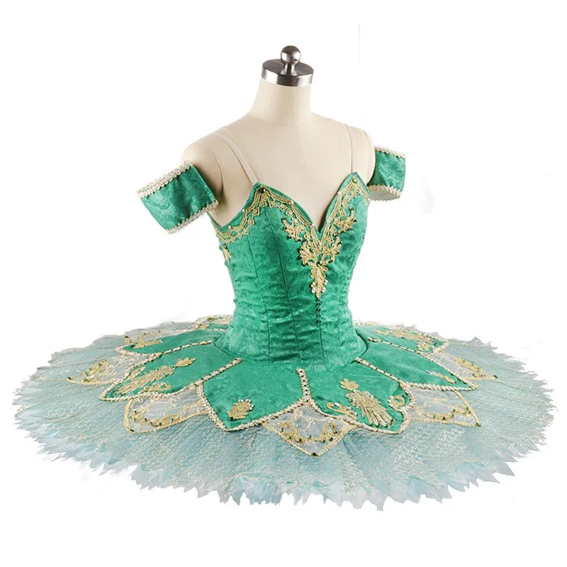 Новое поступление, элегантная одежда для взрослых женщин, профессиональная зеленая балетная пачка для выступлений