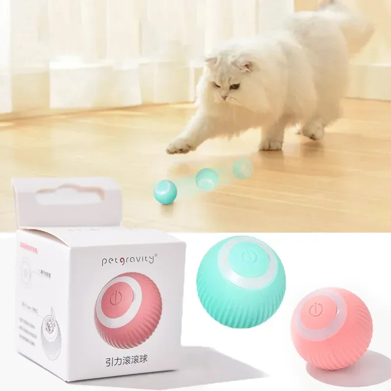 

Игровые аксессуары, игрушка для кошек, электрическая игрушка для котят, самодвижущиеся интерактивные тренировочные автоматические мячи для домашних животных, умные игрушки для кошек