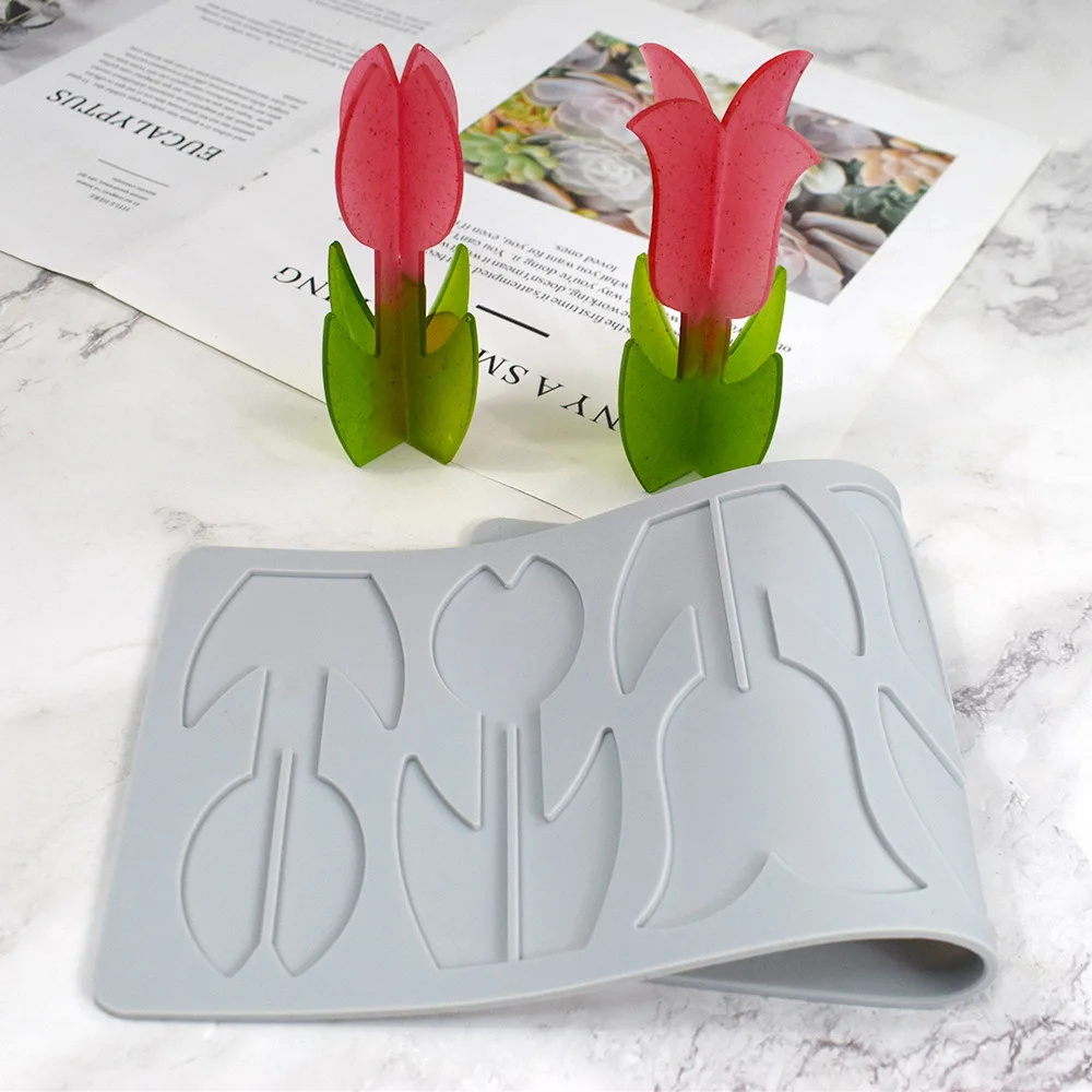

Tulip Flower Apple Pear Mat Silicone Mold For Chocolate Epoxy Resin Coasters Sugar Craft Baking Cake Lace Decoration Tool