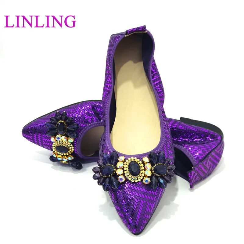 Comfortable Spring 2022 Italian Design Rhinestone Loafers Women Flats Genuine Leather High Quality Ballet Wedding Party Shoes