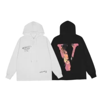 vlone mens ladies couple casual fashion street trend sweater high street loose hip hop100 cotton printed hoodie 6701