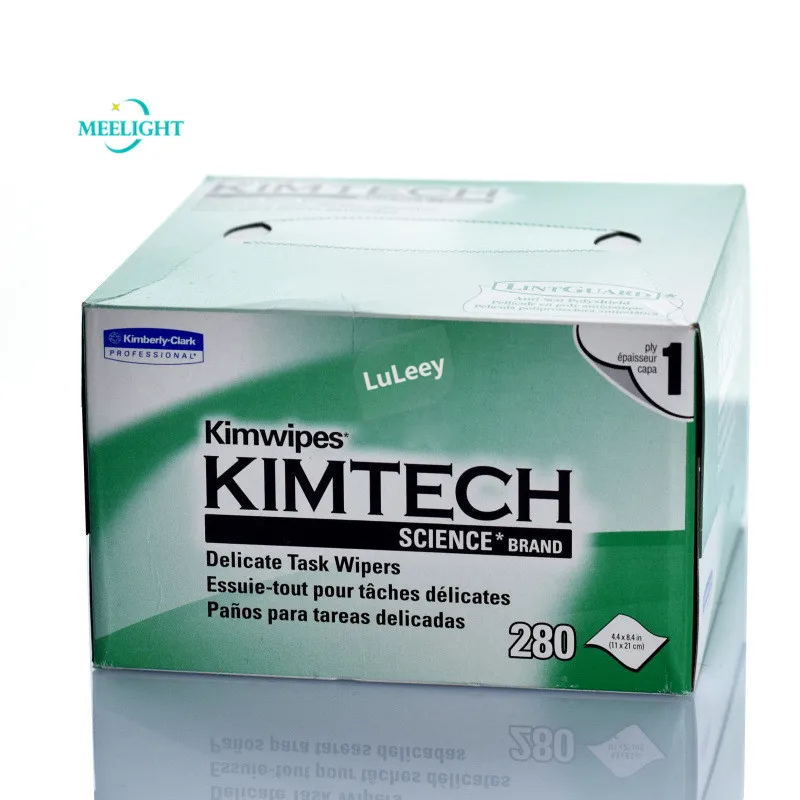 

5 коробок Kimwipes, бумага без пыли, антистатическое оптическое волокно, очищающая линза, протирающая бумага, удаление пыли, Нетканая ткань 110*210
