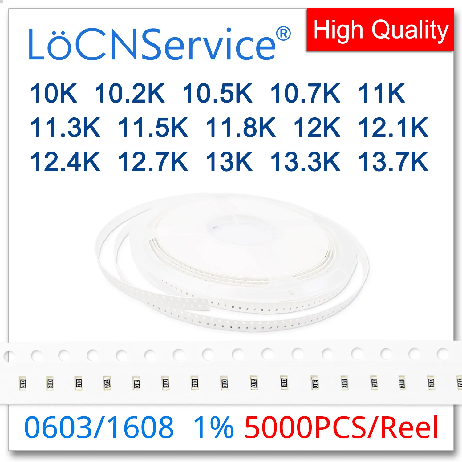 Резистор LoCNService 0603 1% шт. 10K 5000 K 10 2 5 11K 7 11 3 12K 8 13K 12 1 4 13 Ом | Электроника