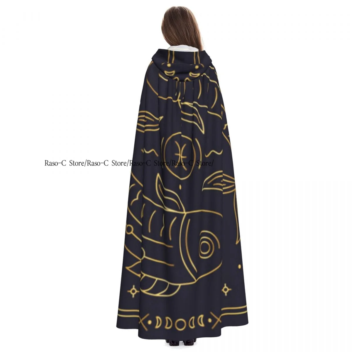 Накидка унисекс с капюшоном астрологический гороскоп со знаками Зодиака