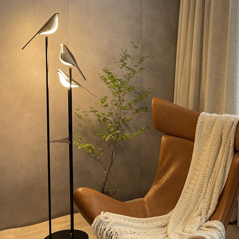 Nordic Bird LED Floor Lamps Modern Table Light Standing Bed Lamp For Home Bedroom Living Room Coffee Sofa Decoration Accessories 5